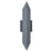 Abra Lighting Pauldron 1 Light 18" Reflective Wall Light, BK