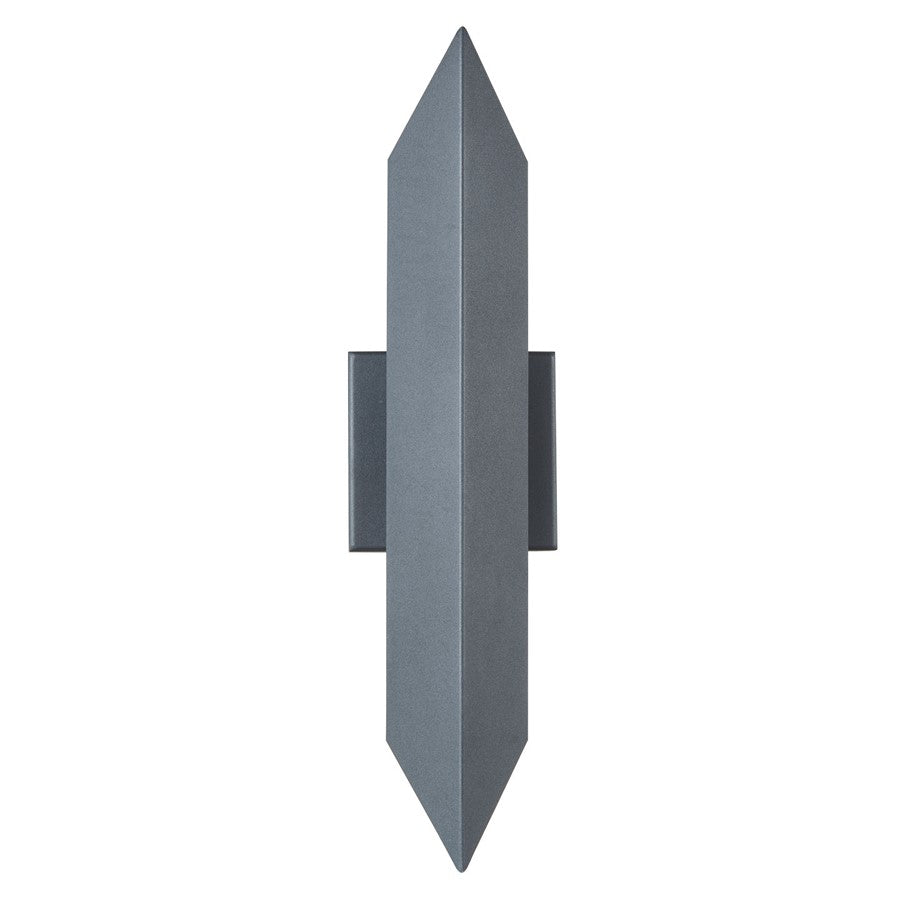 Abra Lighting Pauldron 1 Light 18" Reflective Wall Light, BK