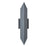 Abra Lighting Pauldron 1 Light 18" Reflective Wall Light, BK