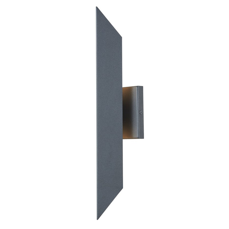Abra Lighting Pauldron 1 Light 18" Reflective Wall Light, BK
