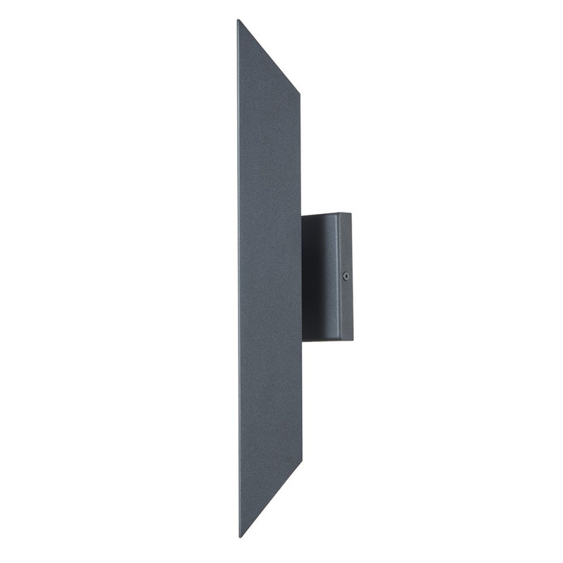 Abra Lighting Pauldron 1 Light 18" Reflective Wall Light, BK