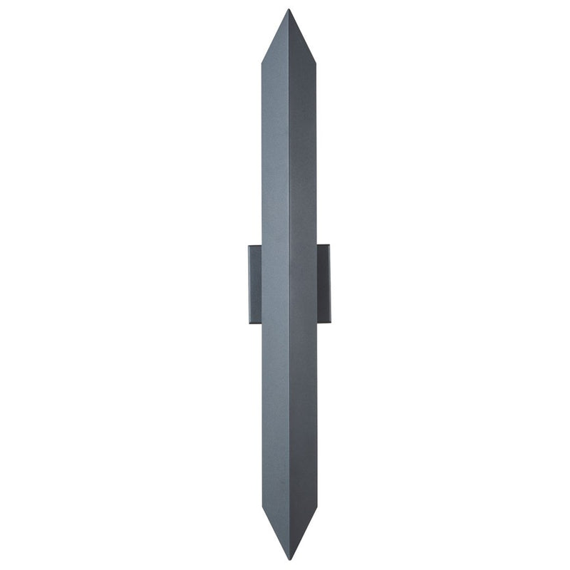 Abra Lighting Pauldron 1 Light 30" Reflective Wall Light, BK