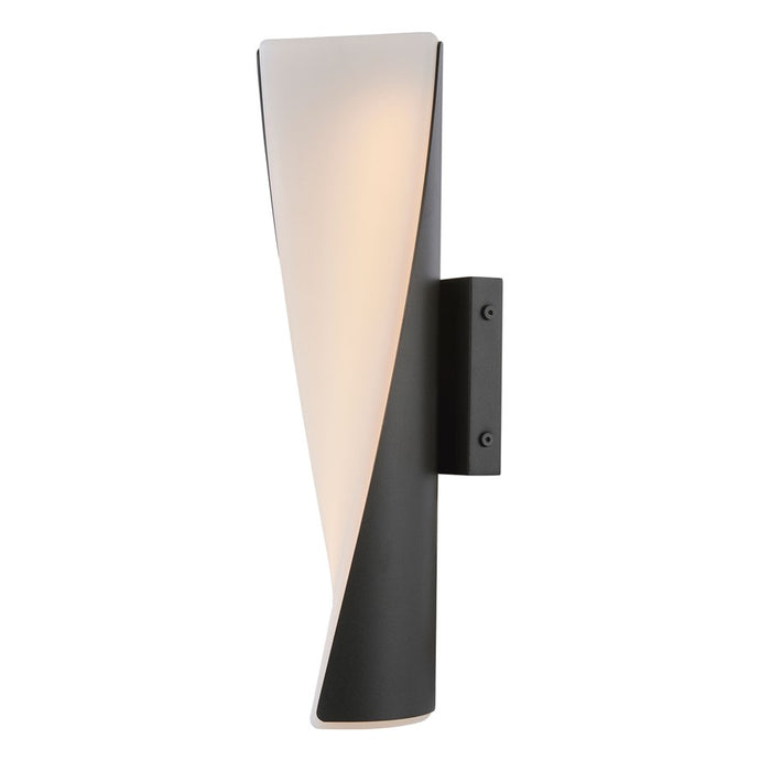 Abra Lighting Vortex 2 Light 15" Twirled Acrylic Wall Light, BK