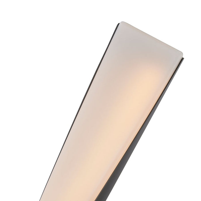 Abra Lighting Vortex 2 Light 28" Twirled Acrylic Wall Light, BK