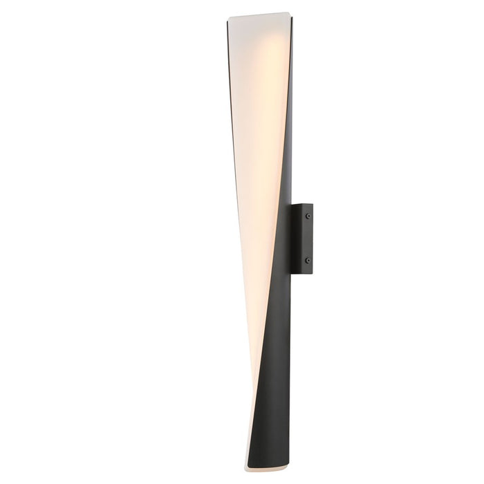 Abra Lighting Vortex 2 Light 28" Twirled Acrylic Wall Light, BK