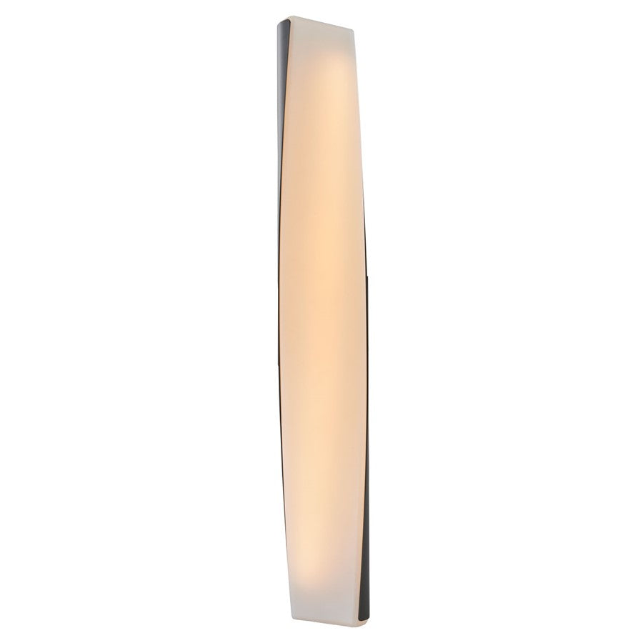 Abra Lighting Vortex 2 Light 28" Twirled Acrylic Wall Light, BK