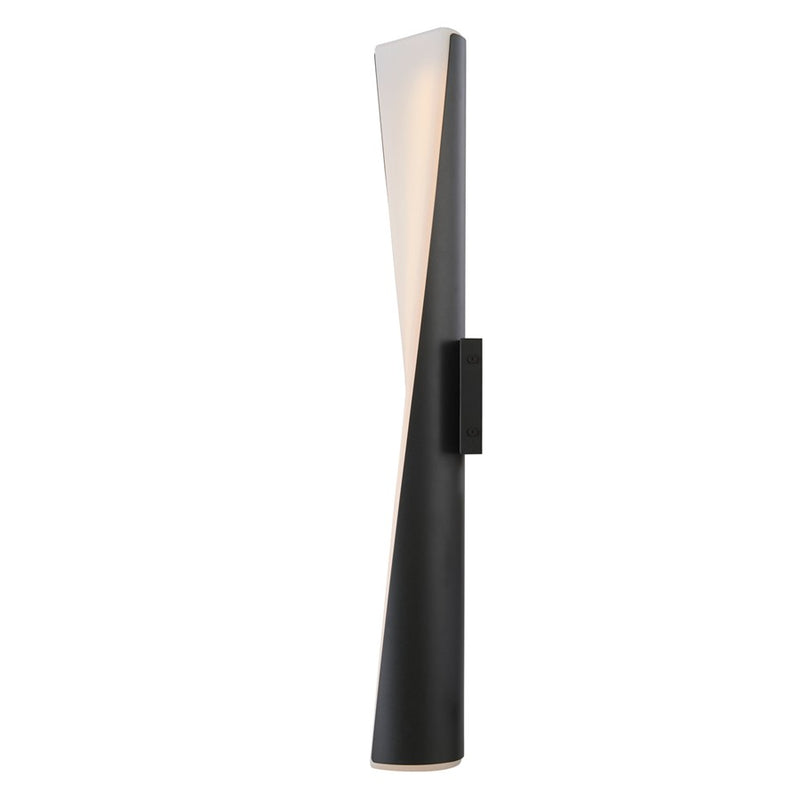 Abra Lighting Vortex 2 Light 28" Twirled Acrylic Wall Light, BK