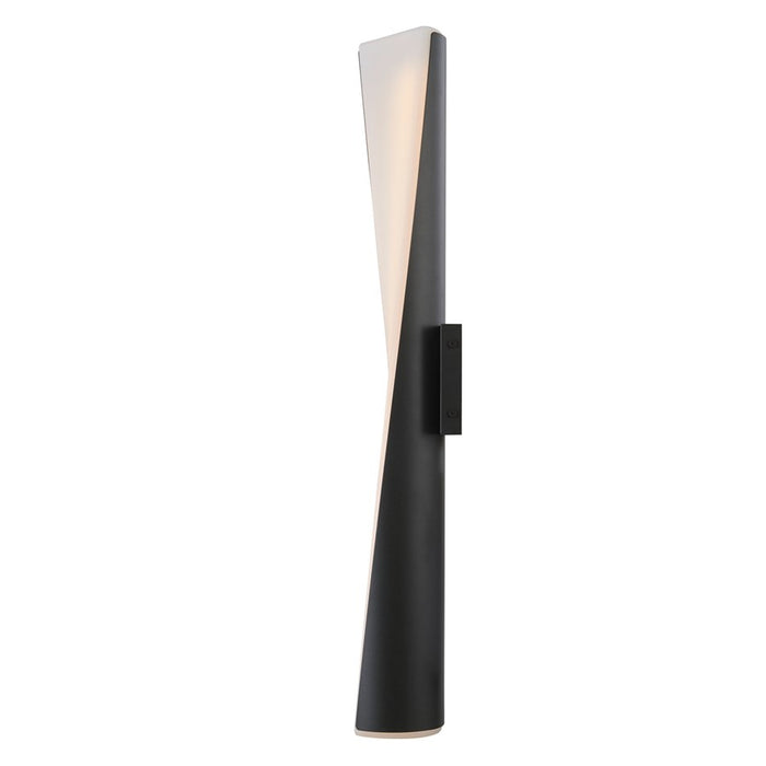 Abra Lighting Vortex 2 Light 28" Twirled Acrylic Wall Light, BK