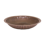 Achla Aster 14in Birdbath Bowl | Copper Plated Hammered Brass | Garden & Patio Bird Bath | 14 x 14 x 2.5 in | Model BB-21