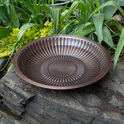 Achla Aster 14in Birdbath Bowl | Copper Plated Hammered Brass | Garden & Patio Bird Bath | 14 x 14 x 2.5 in | Model BB-21