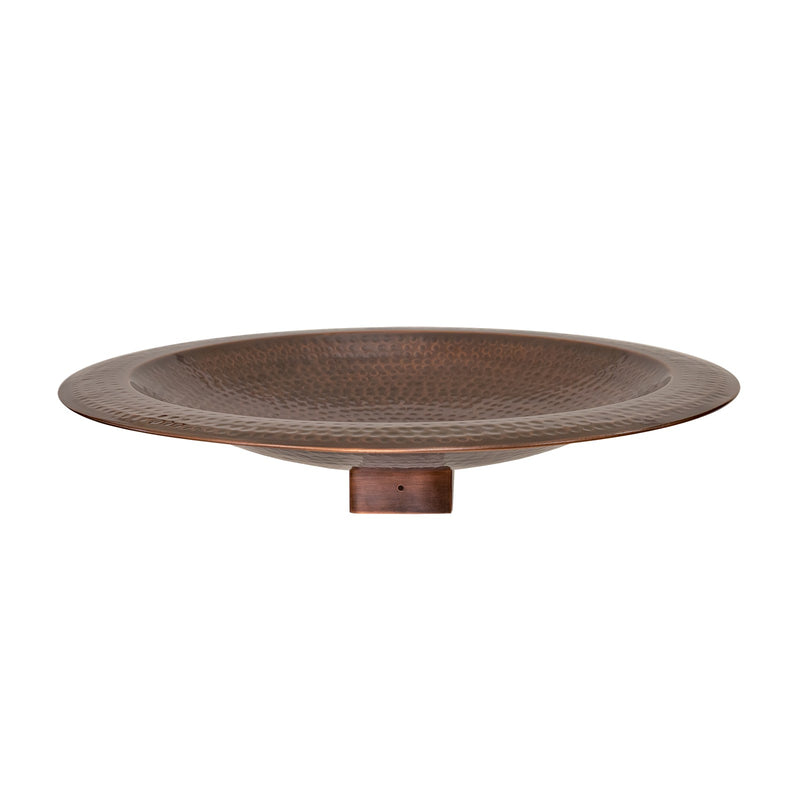 Achla Hammered Copper 23in Birdbath Bowl | Rustic Copper Plated Brass | Garden & Patio Bird Bath | 23 x 23 x 7.25 in | Model BBHC-23P