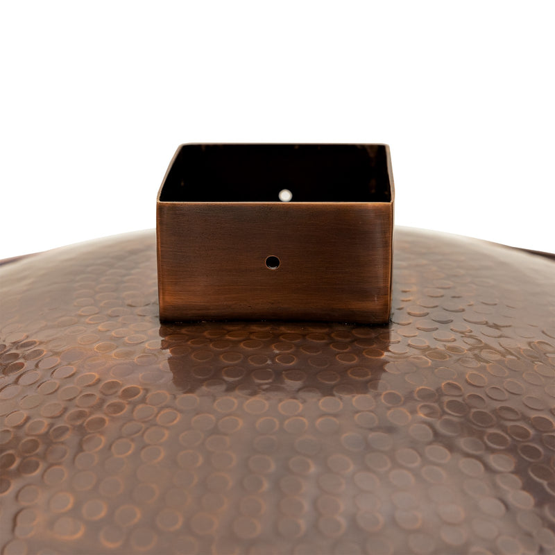 Achla Hammered Copper 23in Birdbath Bowl | Rustic Copper Plated Brass | Garden & Patio Bird Bath | 23 x 23 x 7.25 in | Model BBHC-23P