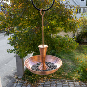 Achla Droplet 9in Birdbath & Feeder | Satin Copper Brass | Patio & Garden Accent | 9 x 9 x 14 in | Model BFB-01