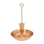 Achla Droplet 9in Birdbath & Feeder | Satin Copper Brass | Patio & Garden Accent | 9 x 9 x 14 in | Model BFB-01