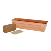 Achla Bloom Box 22in Small Garden Growing Kit | Copper Plated Galvanized Steel | Deck & Balcony Container Garden | 6 x 22 x 5 in | Model C-08C-GK