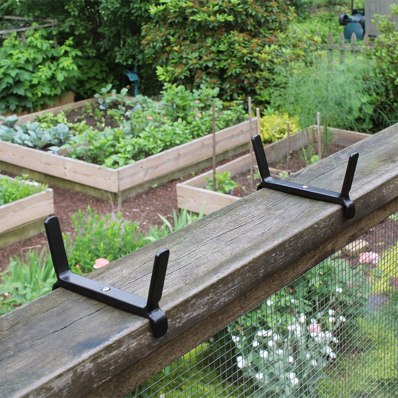 Achla Bloom Box Small Green Patina Galvanized Steel Planter | Railing Mount for 2x6 Rails | Deck & Balcony Garden Kit | Model C08-K6-GK