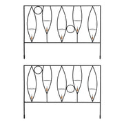 Achla Vinifera Fence Sections Pack of 2 | Wrought Iron Black Powdercoat | Outdoor Garden Border & Bottle Display | 46 x 33 in | Model DFS-48-2