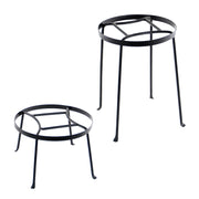 Achla Argyle Plant Stands Set of Two | Wrought Iron with Graphite Powdercoat Finish | Indoor & Outdoor Plant Display | 8in and 14in | Model FB-30-31