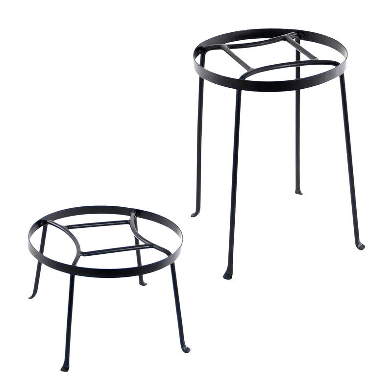 Achla Argyle Plant Stands Set of Two | Wrought Iron with Graphite Powdercoat | Living Room, Sunroom & Patio Plant Display | 8in and | Model FB-30-31