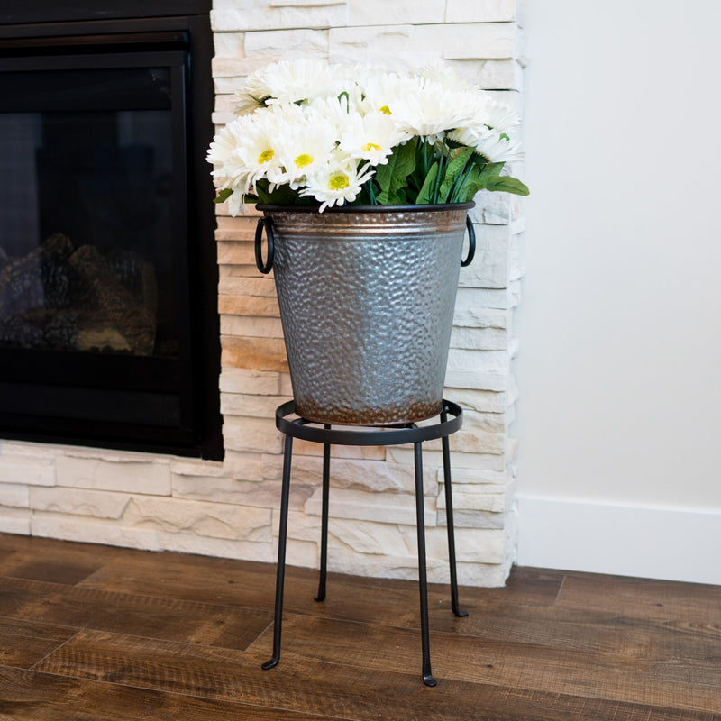 Achla Argyle Plant Stands Set of Two | Wrought Iron with Graphite Powdercoat | Living Room, Sunroom & Patio Plant Display | 8in and | Model FB-30-31