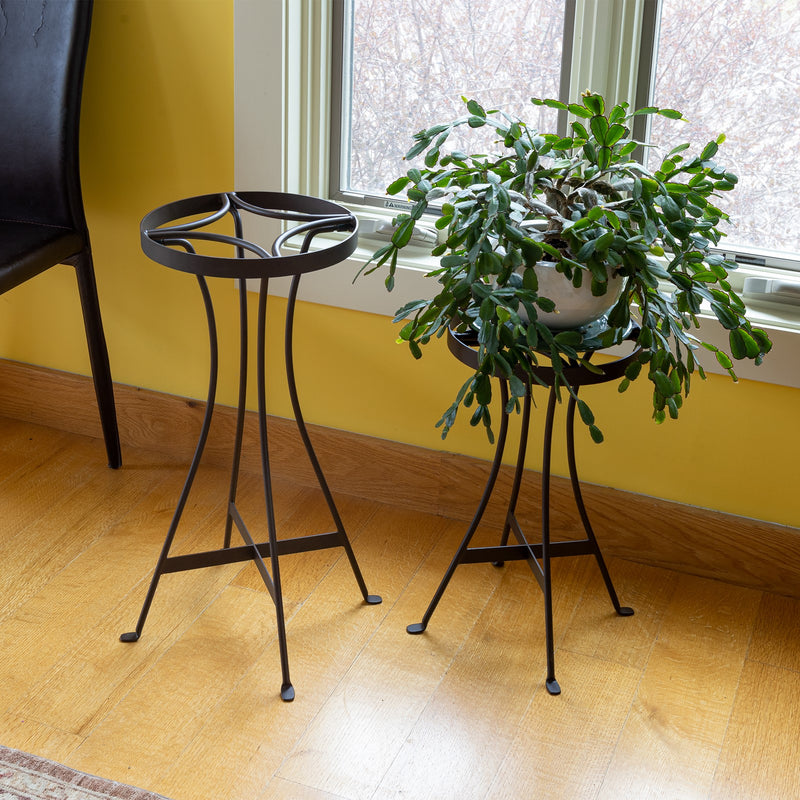 Achla Tara Plant Stands Set of Three | Wrought Iron Roman Bronze | Tiered Plant Display for Living Room & Covered Patio | 15-24 | Model FB-81-82-83