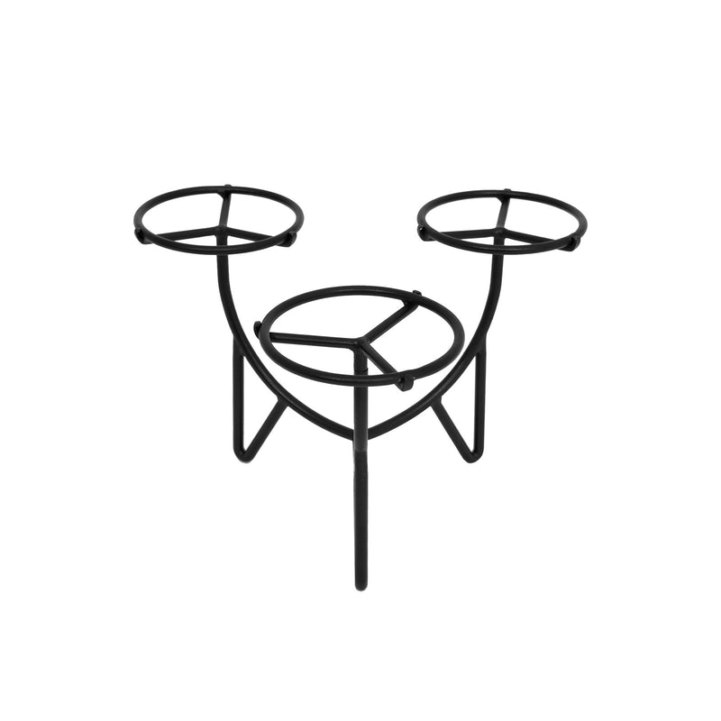 Achla Frida III Plant Stand | Mid-Century Wrought Iron Black | Tabletop Display for Small Pots | 11.5 x 11.5 x 7.75 in | Model FC-07