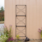 Achla Quilt Block-Circles Wall Trellis Panels (Set of 3) | Wrought Iron Black | Garden Wall Climbing Plant Support | 21.75 x 21.75 x 87 in | Model FT-52C