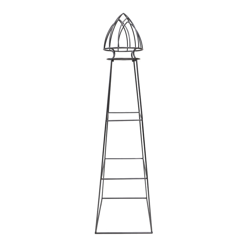 Achla Minar Pylon I 65.5in Wrought Iron Plant Trellis | Graphite Powdercoat | Garden Entryway & Vegetable Bed | 17.75 x 17.75 x 65.5 in | Model PYL-21