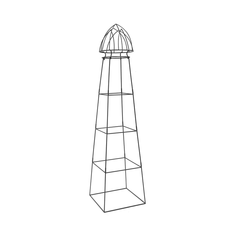 Achla Minar Pylon II 87in Wrought Iron Plant Trellis | Graphite Powdercoat | Garden Entryway & Vegetable Bed | 21 x 21 x 87 in | Model PYL-22