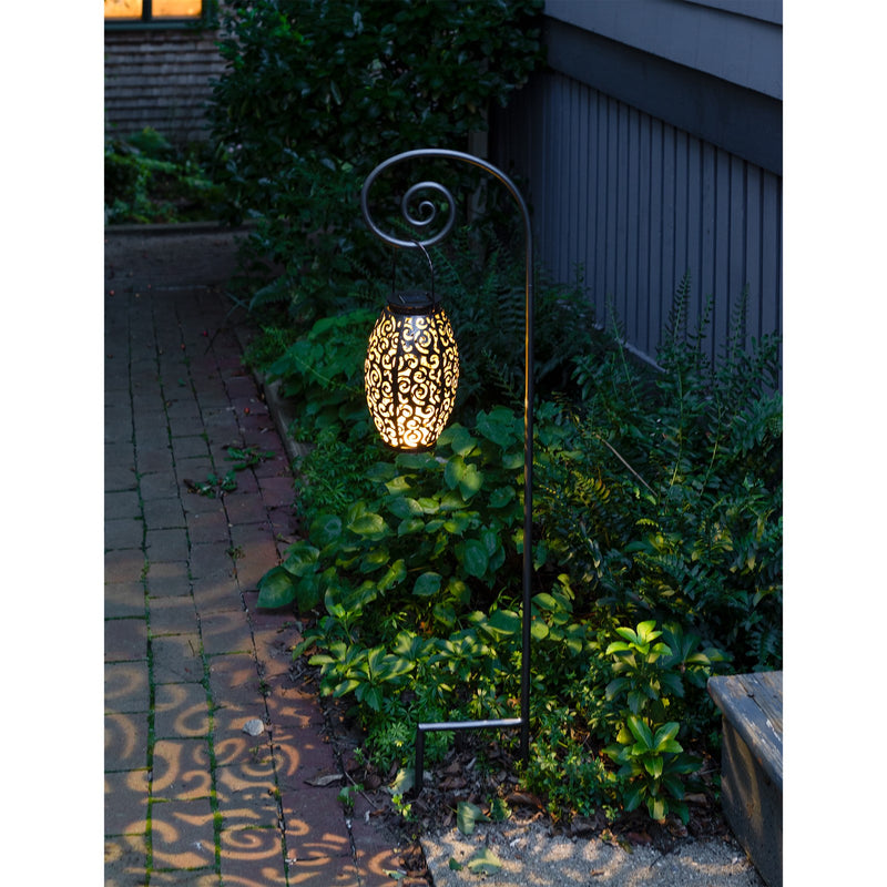 Achla Fiddlehead Poles Pack of 2 Wrought Iron Garden Stakes | Graphite Powdercoat | Lawn & Garden Path | 10 x 0.75 x 42 in | Model PYS-02-2