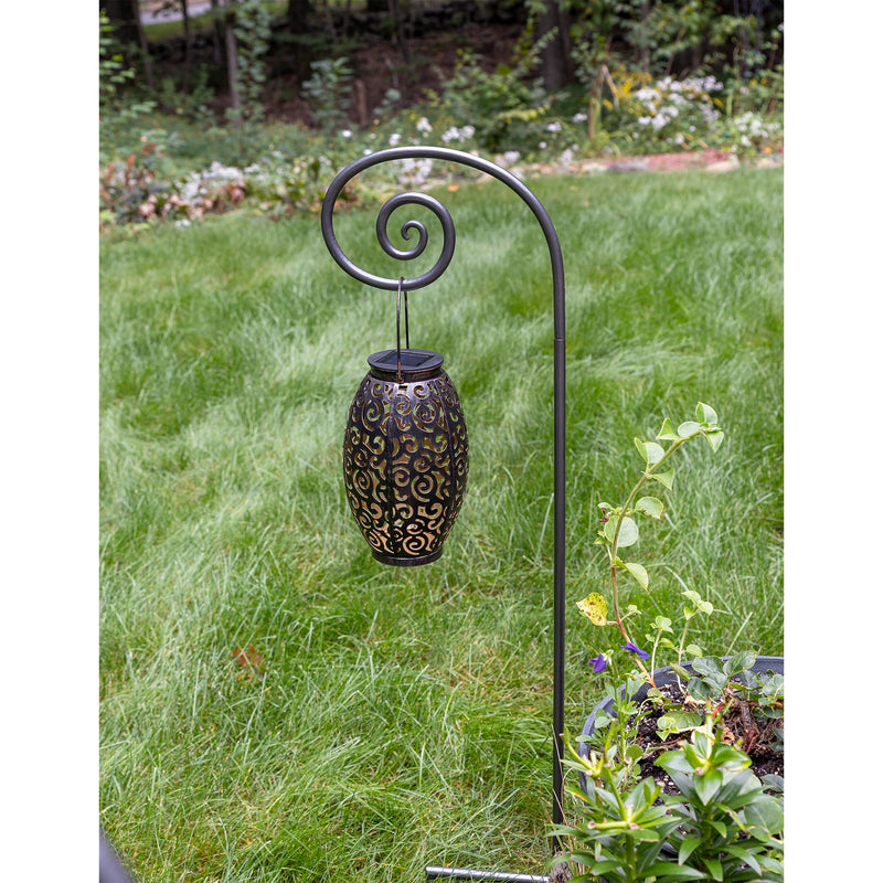 Achla Fiddlehead Poles Pack of 2 Wrought Iron Garden Stakes | Graphite Powdercoat | Lawn & Garden Path | 10 x 0.75 x 42 in | Model PYS-02-2