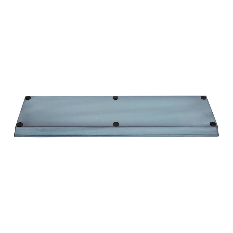 Achla Small Nantucket Blue Flower Box Tray, Pack of 2 | Galvanized Steel Planter Tray | Indoor & Outdoor Plant Drip Tray | Model TR-C-08NB-2