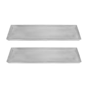 Achla Small Cape Cod White Flower Box Tray, Pack of 2 | Galvanized Steel Planter Tray | Indoor & Outdoor Plant Drip Tray | 22 x 6 x 1 in | Model TR-C-08W-2