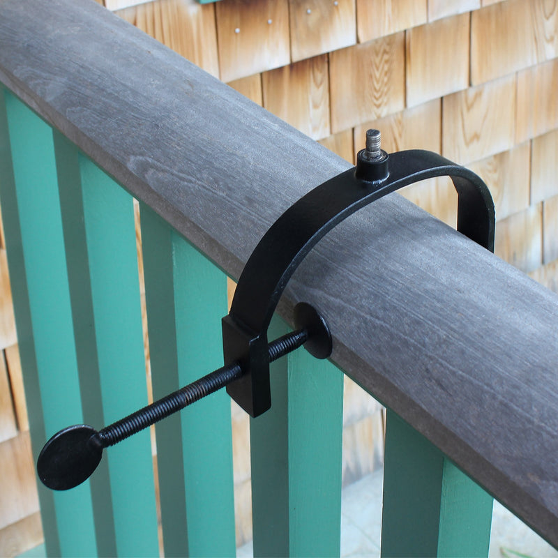 Achla Railing Pineapple Bird Feeder | Steel Wire Mesh Black & Nickel | Deck & Porch Bird Feeder for Sunflower Seeds, Suet | Model VBF-02-OR