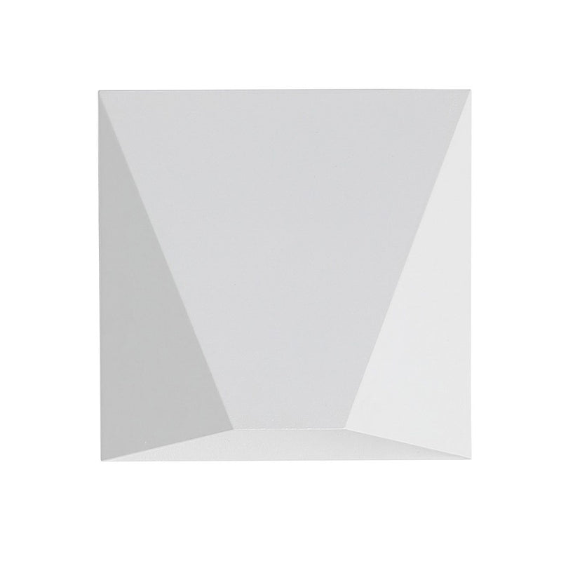 Avenue Outdoor 8"W Geometric Shape LED Up/Down Light Sconce, White