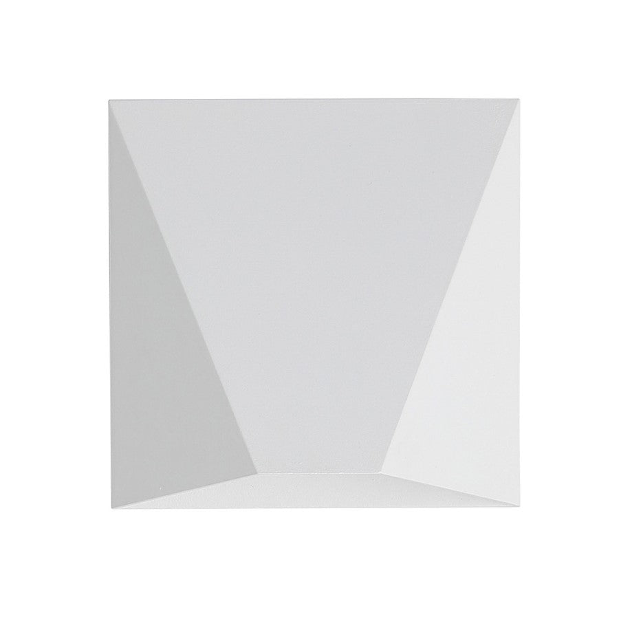 Avenue Outdoor 8"W Geometric Shape LED Up/Down Light Sconce, WH - AEAV10001-WHT