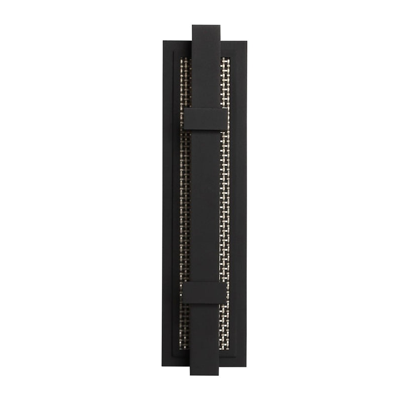 Avenue Outdoor 19"H 3-CCT LED Wall Sconce, Black/Mesh Back
