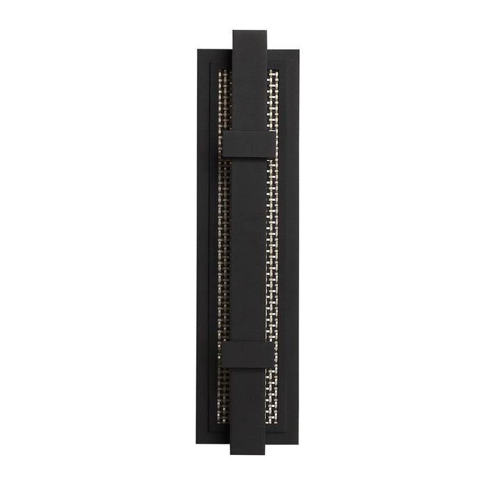 Avenue Outdoor 19"H 3-CCT LED Wall Sconce, Black/Mesh Back