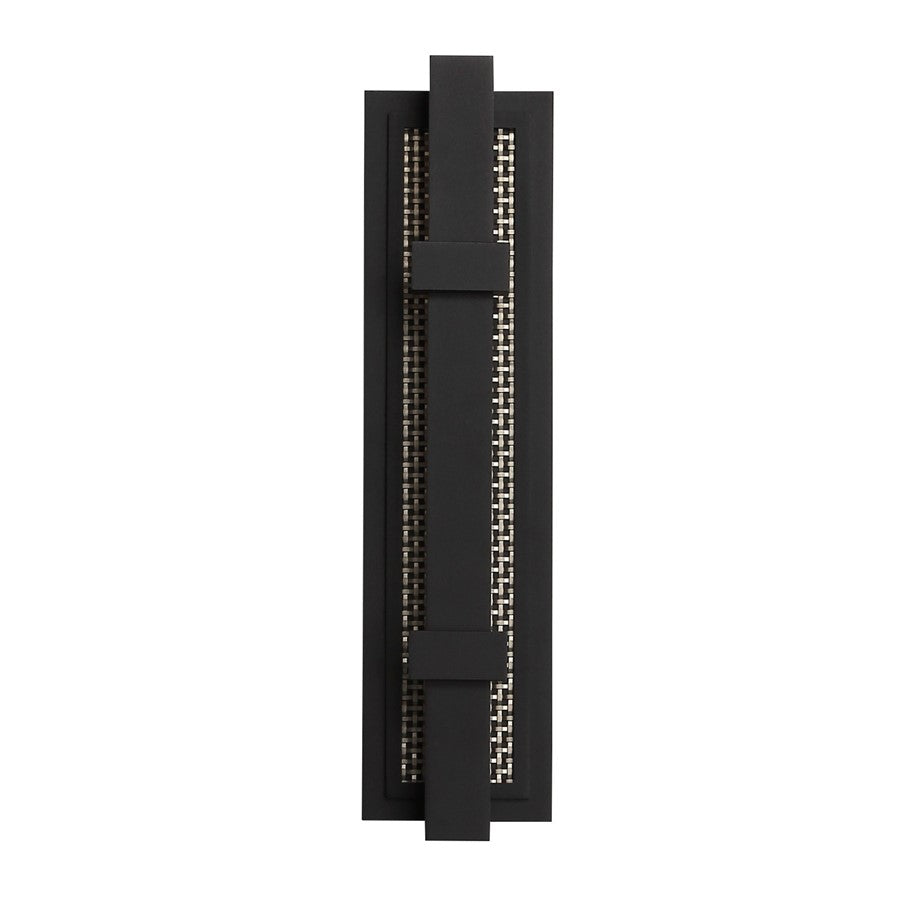 Avenue Outdoor 19"H 3-CCT LED Wall Sconce, Black/Mesh Back
