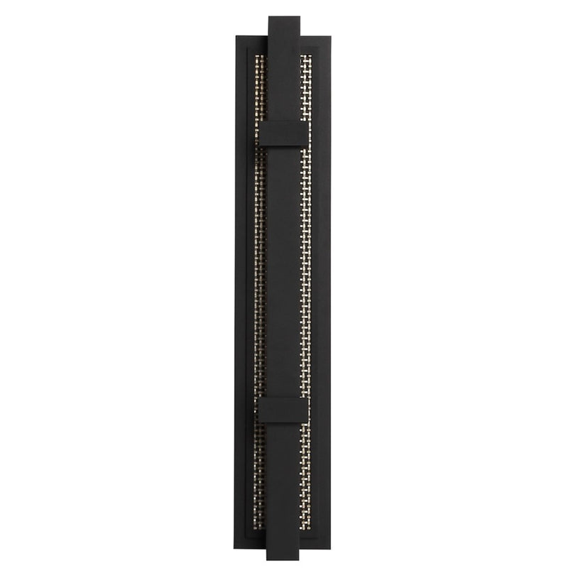 Avenue Outdoor 26"H 3-CCT LED Wall Sconce, Black/Mesh Back