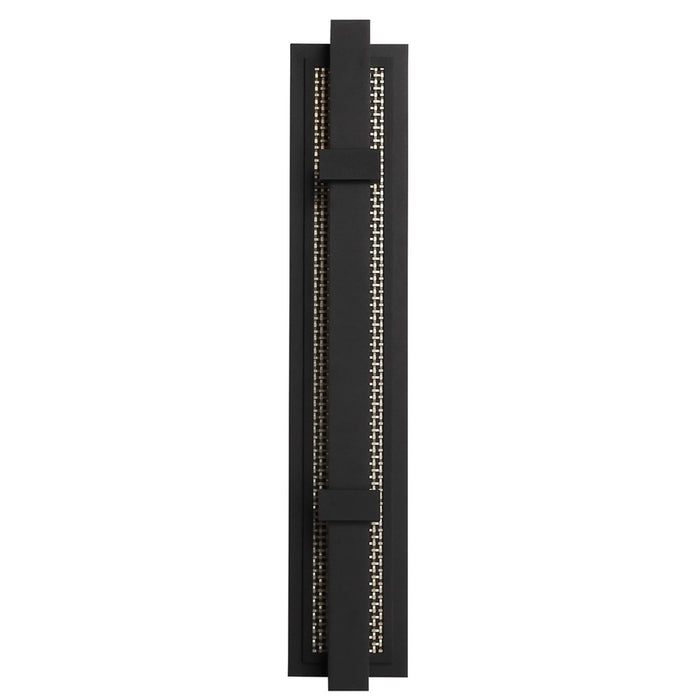 Avenue Outdoor 26"H 3-CCT LED Wall Sconce, Black/Mesh Back
