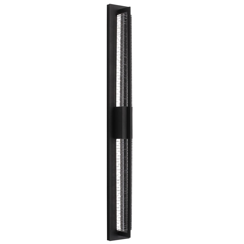 Avenue Outdoor 44"H 3-CCT LED Wall Sconce, Black/Crystal