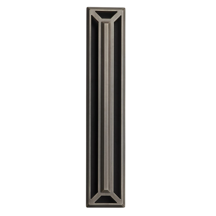 Avenue Outdoor 26"H 3-CCT LED Sconce, Black/Bronze Grid Cover