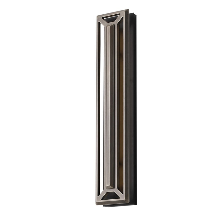Avenue Outdoor 26"H 3-CCT LED Sconce, Black/Bronze Grid Cover