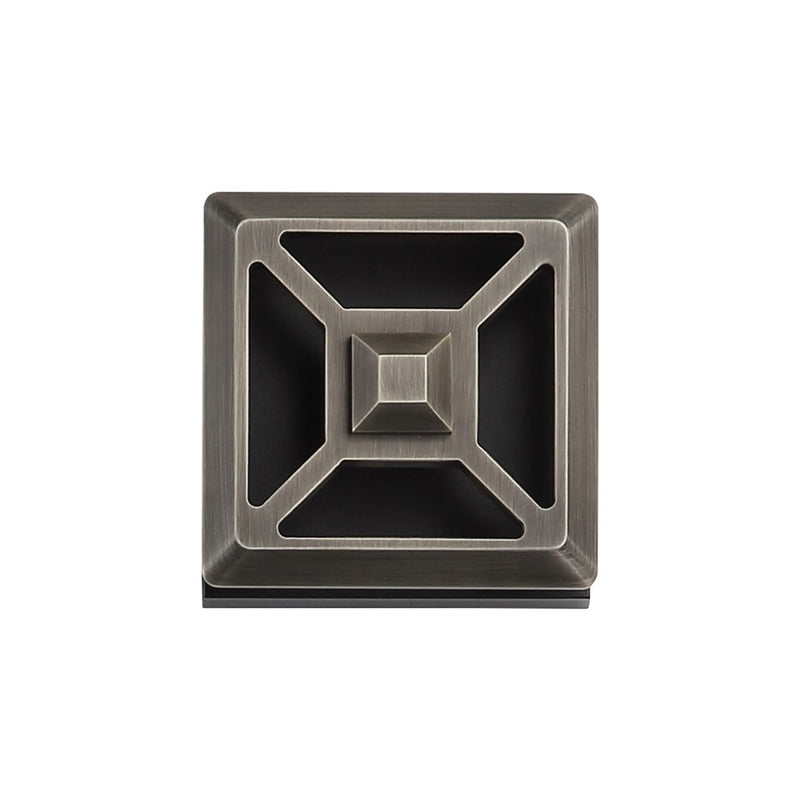 Avenue Outdoor 5"H Sq. 3-CCT LED Sconce, Black/Bronze Grid Cover