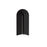 Avenue Outdoor 19"H Curved Top 3-CCT LED Wall Sconce, Black