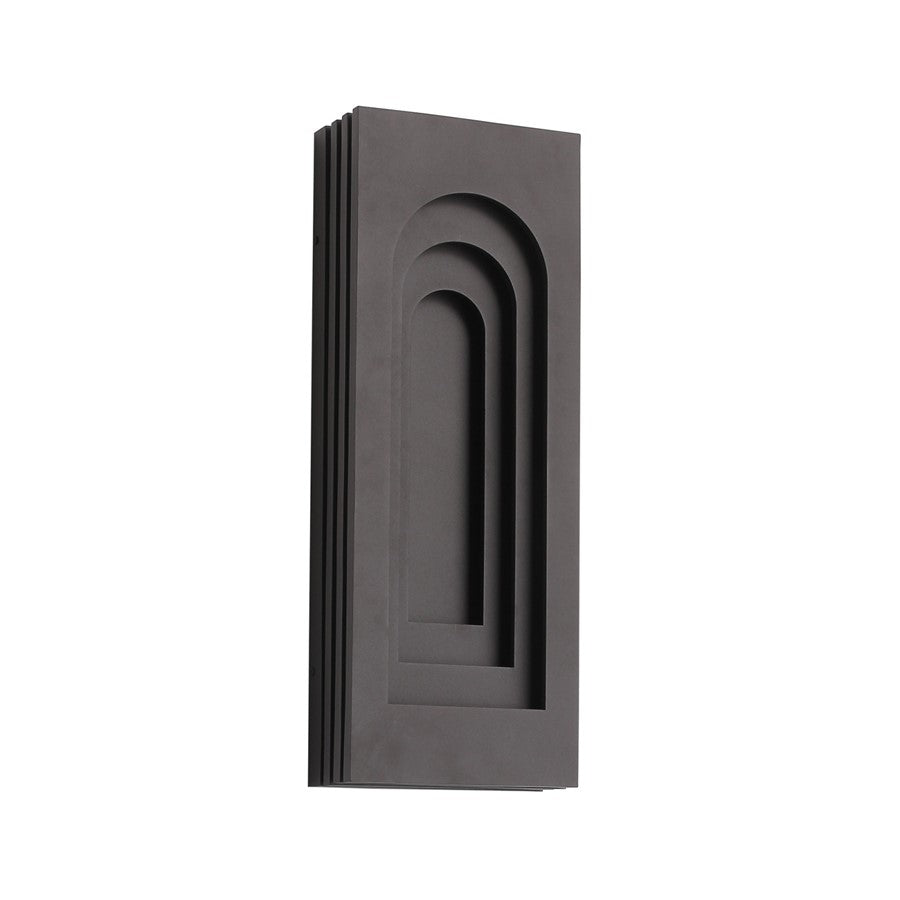 Avenue Outdoor 24"H 3-CCT LED Rectangular Curved Sconce, Bronze
