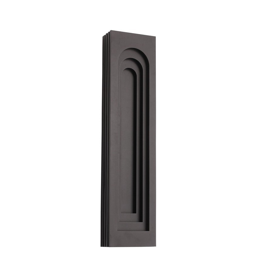 Avenue Outdoor 36"H 3-CCT LED Rectangular Curved Sconce, Bronze