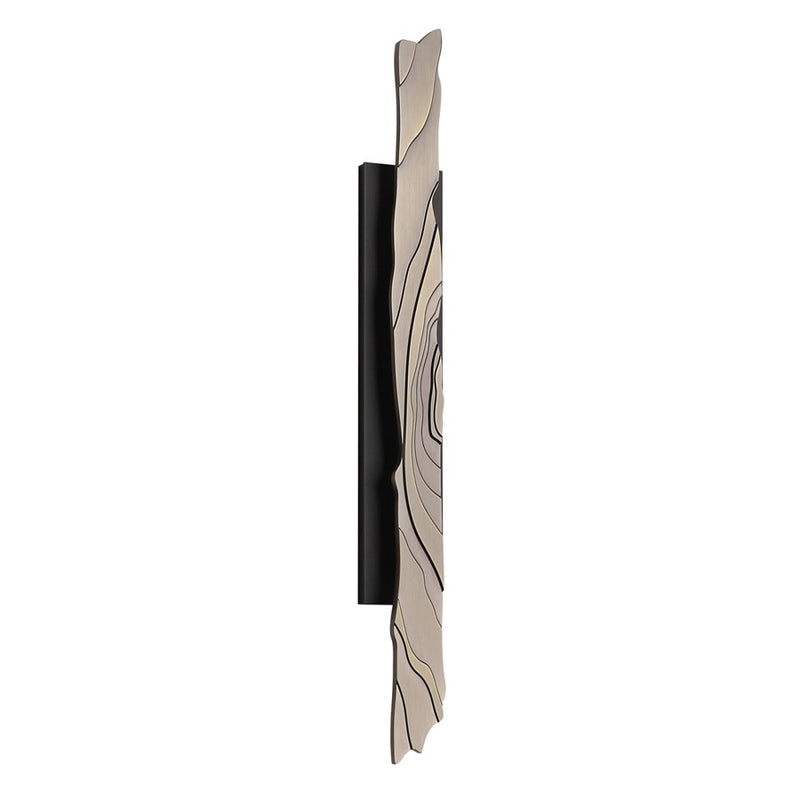 Avenue Outdoor 40"H LED Wall Sconce, Bronze/Faux Gold Woodgrain