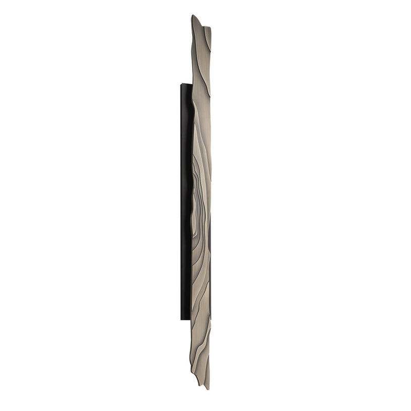 Avenue Outdoor 56"H LED Wall Sconce, Bronze/Faux Gold Woodgrain